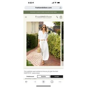 Frank & Eileen Getaway Set White NWT Small